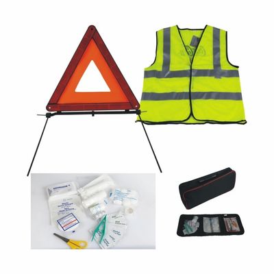 Kit di emergenza stradale triangolare 3 in 1 con logo personalizzato