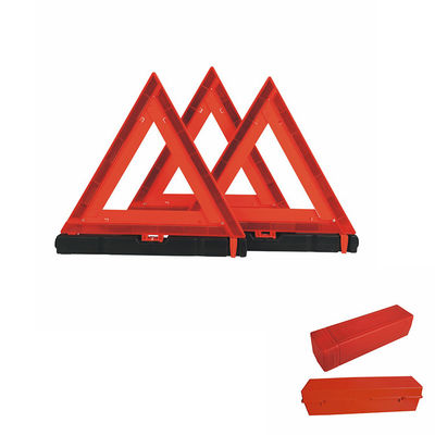 3 pcs Triangolo di sicurezza a doppia faccia Avvertimento arancione per l'attrezzatura di protezione stradale
