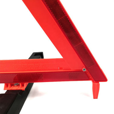3 pcs Triangolo di sicurezza a doppia faccia Avvertimento arancione per l'attrezzatura di protezione stradale