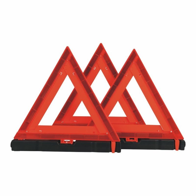 3 pcs Triangolo di sicurezza a doppia faccia Avvertimento arancione per l'attrezzatura di protezione stradale